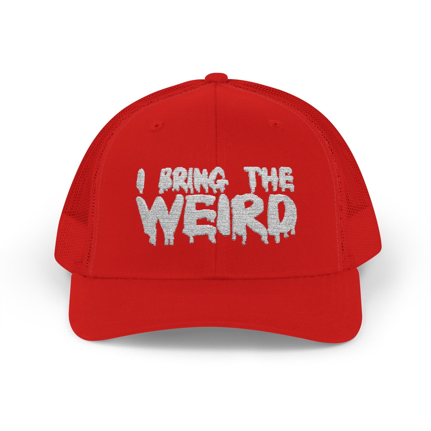 I BRING THE WEIRD Snapback Trucker Cap - Silver