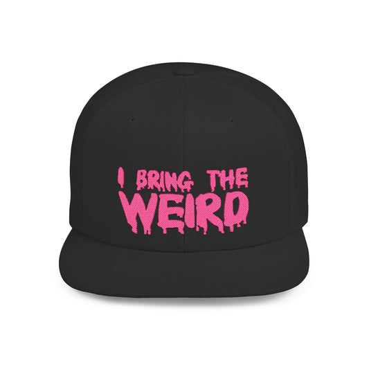 I BRING THE WEIRD Classic Flat Bill Trucker Cap - Pink